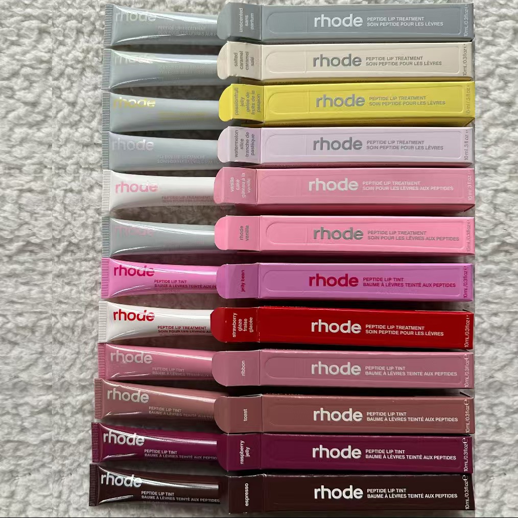 Cross-border in stock rhode hailey lipstick lip moisturizing colored lip balm lip gloss lip glaze lipstick