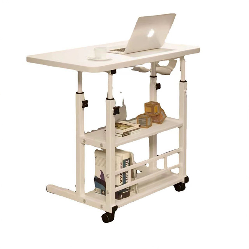 Dormitory Bedroom Movable Adjustable Computer Table with Wheels Bedside Table Bedroom Home Simple Office Desk Small Table