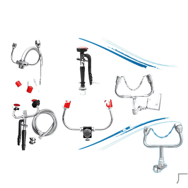 Faucet Eyewash 304 Simple Eyewash Double-Port Eyewash Wall-Mounted Emergency Eyewash Factory Inspection