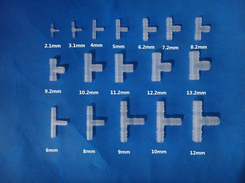 Т-образный тройник равного диаметра, силиконовая трубка, соединитель ПВХ, миниатюрный тройник прямого угла