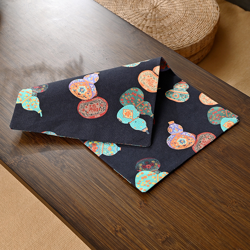 New Chinese Style Double-Layer Gourd Thickened Double-Sided Dry Bubble Mat Tea Mat Coffee Table Mat