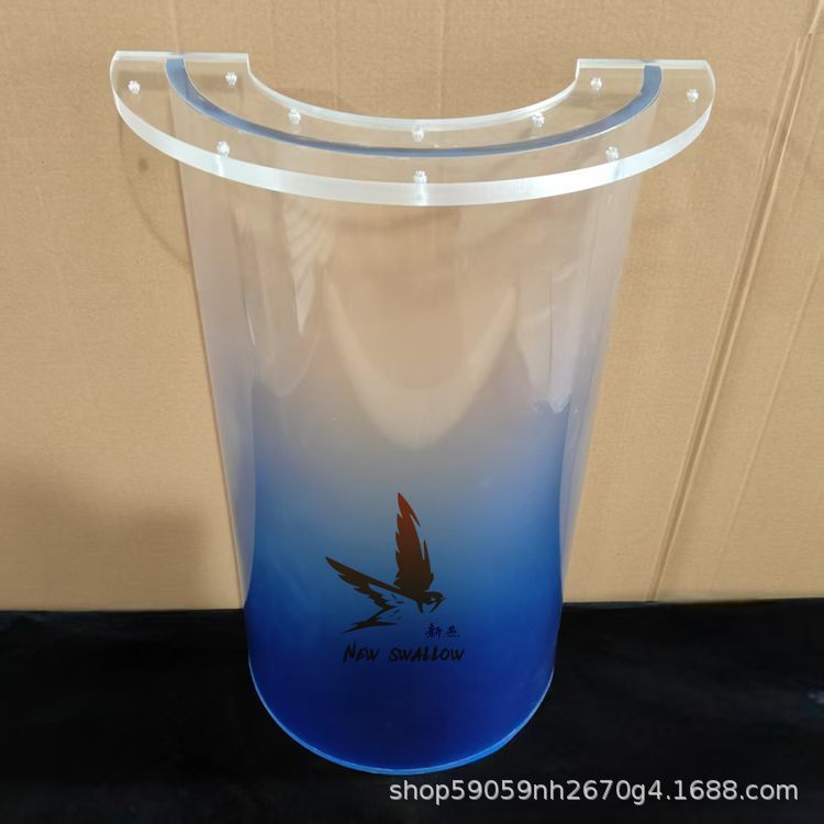 Gradient Acrylic Table Foot Transparent Stripe Water Wave Bracket Support Leg Semi-Round Table Foot Customized by Manufacturers