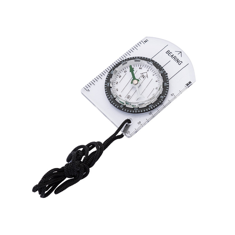Outdoor Multifunctional 35mm Portable Compass High Transparent Compass Scale Map Ruler Survival Compass
