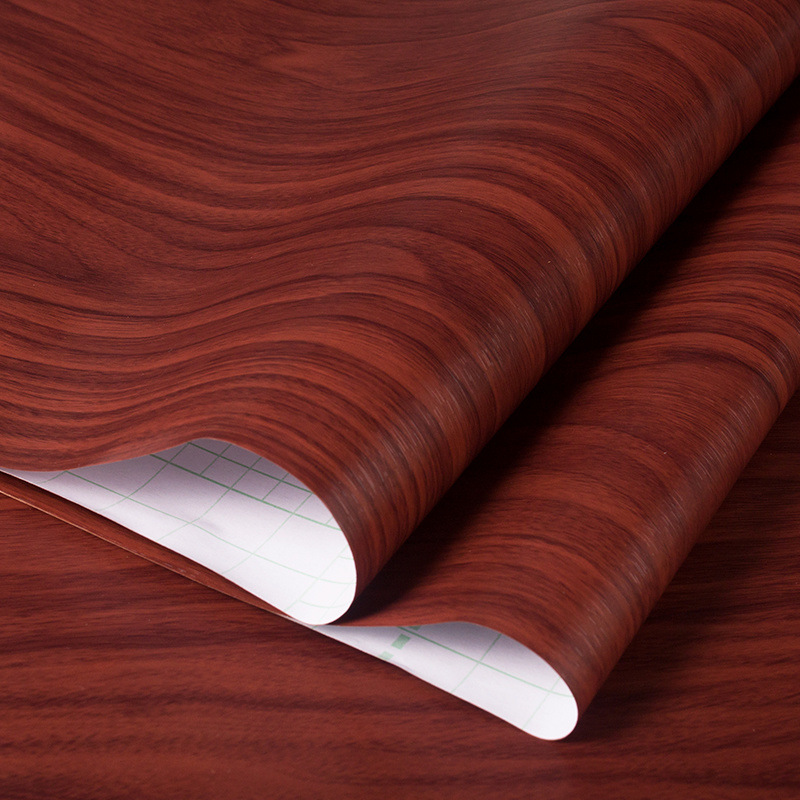Утолщенная наклейка под дерево для обновления мебели, самоклеящиеся обои, маслостойкие и водонепроницаемые для кухонных деревянных дверей