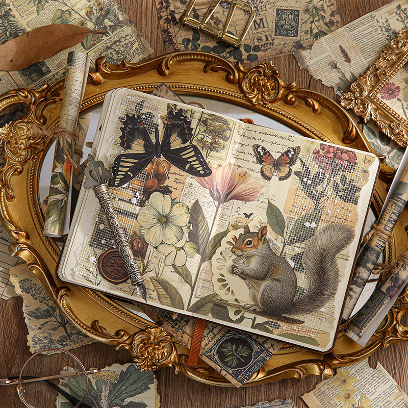 Jilu Yu Jian Chengpin Lost Memory Series - Vintage White Kraft Paper Distressed DIY Journal Base Material Paper