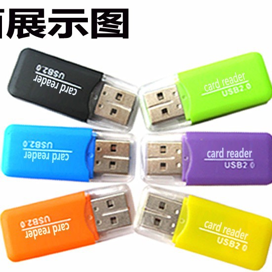 Cool Card Reader Microsd/Tf Card/Mobile Phone Memory Card High-Speed Usb2.0 Card Reader Factory Store Wholesale