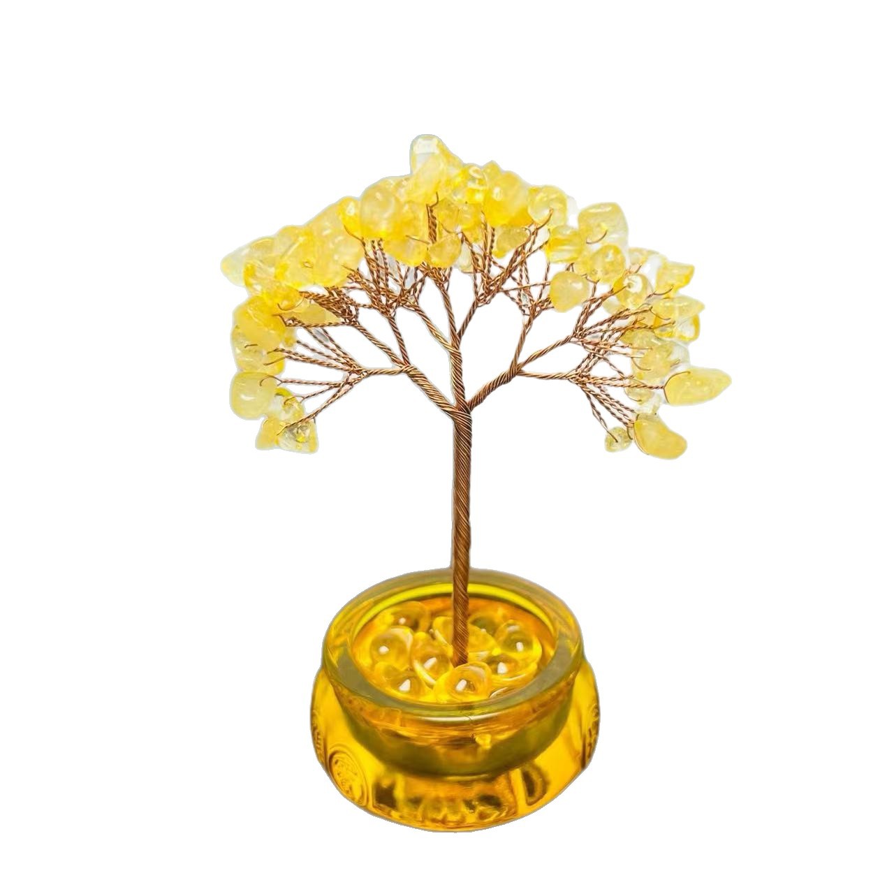 Factory Direct Sales Cross-Border Hot Selling Cornucopia Natural Crystal Tree Ornaments Desktop Ornaments Entrance Ornaments
