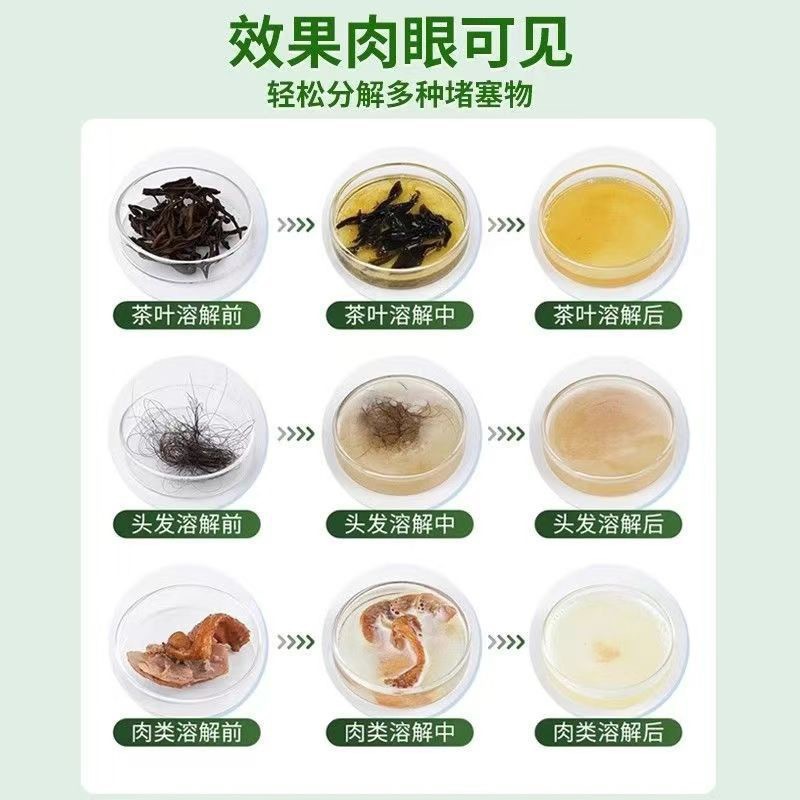 High-Speed Pipe Unclogging Agent with Active Oxygen Bubble Powder Bag, Powerful Dissolver for Kitchen Drains and Toilet Blockages