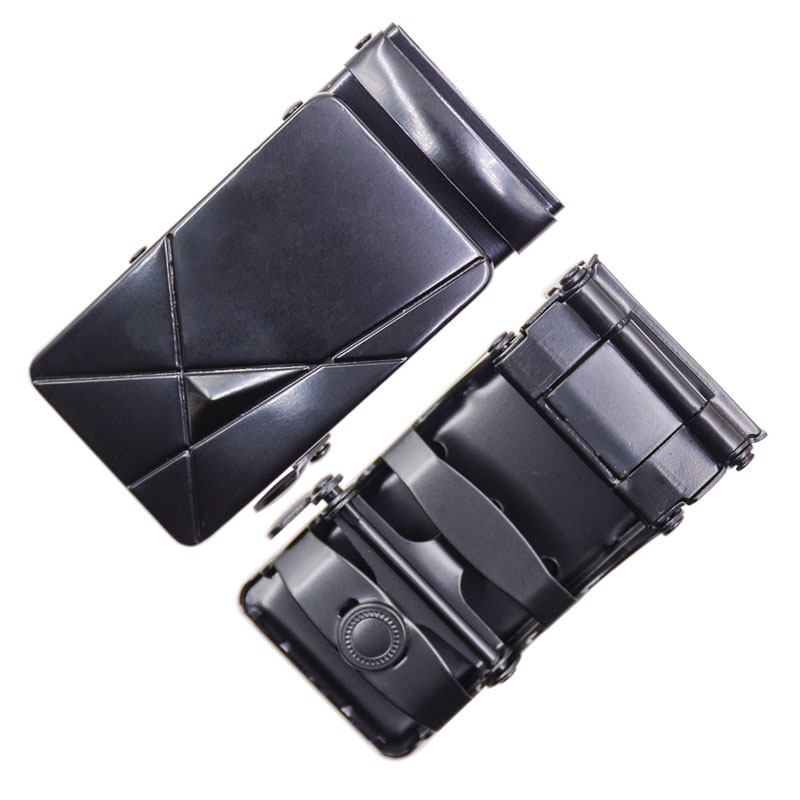 Network Electrophoresis Black Magnet Automatic Buckle Pure Black Men's Business Leisure Foreign Trade Live Hot Belt Buckle