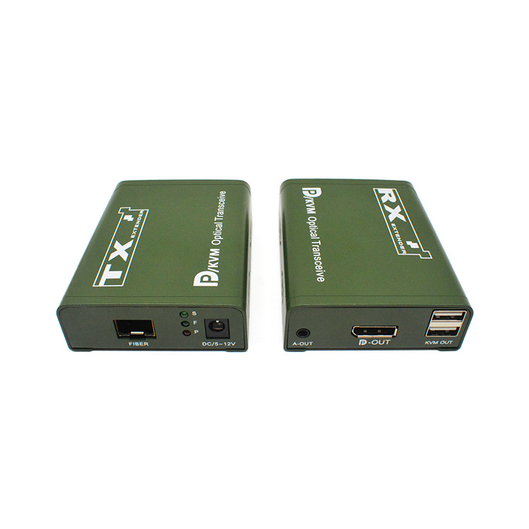 Dp+Usb Hd Optical Transceiver 1080P Audio and Video Optical Fiber Transceiver Independent Audio Dp to Optical Fiber Non-Compressed