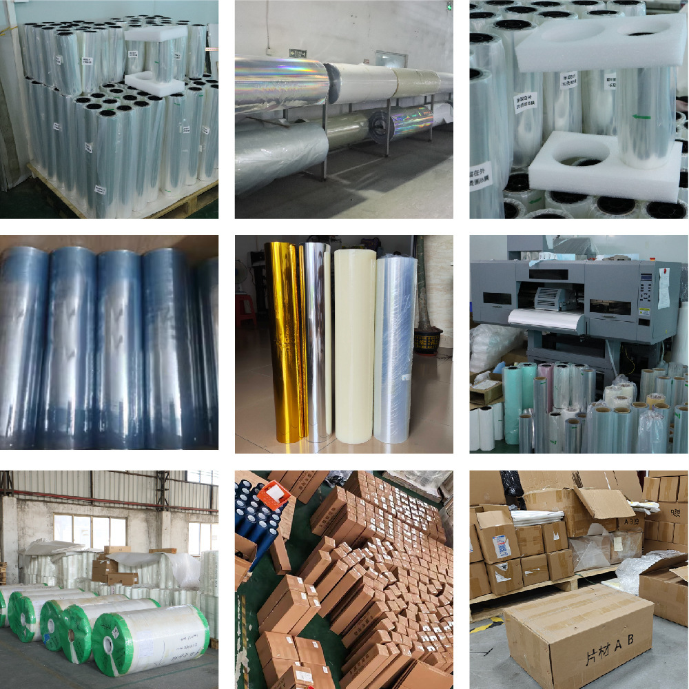 Guangzhou Hongcai Material Wholesale Luminous Uv Crystal Label Ab Film Roll Customized Light Storage Tear Film Leaving Words Cold Transfer Film