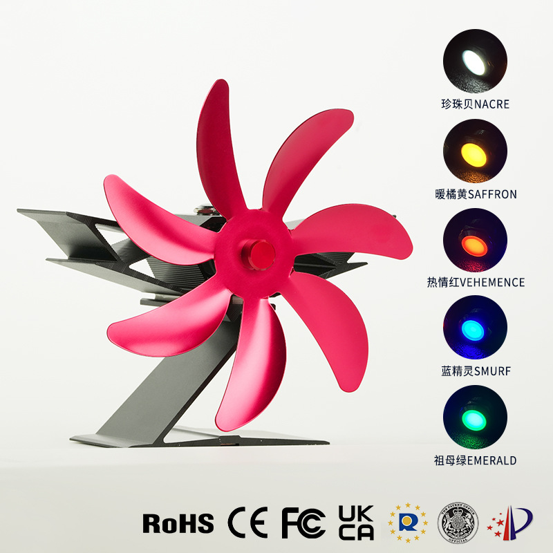 New cross-border thermal power fireplace fan stove silent intelligent fan self-starting high temperature wall-mounted