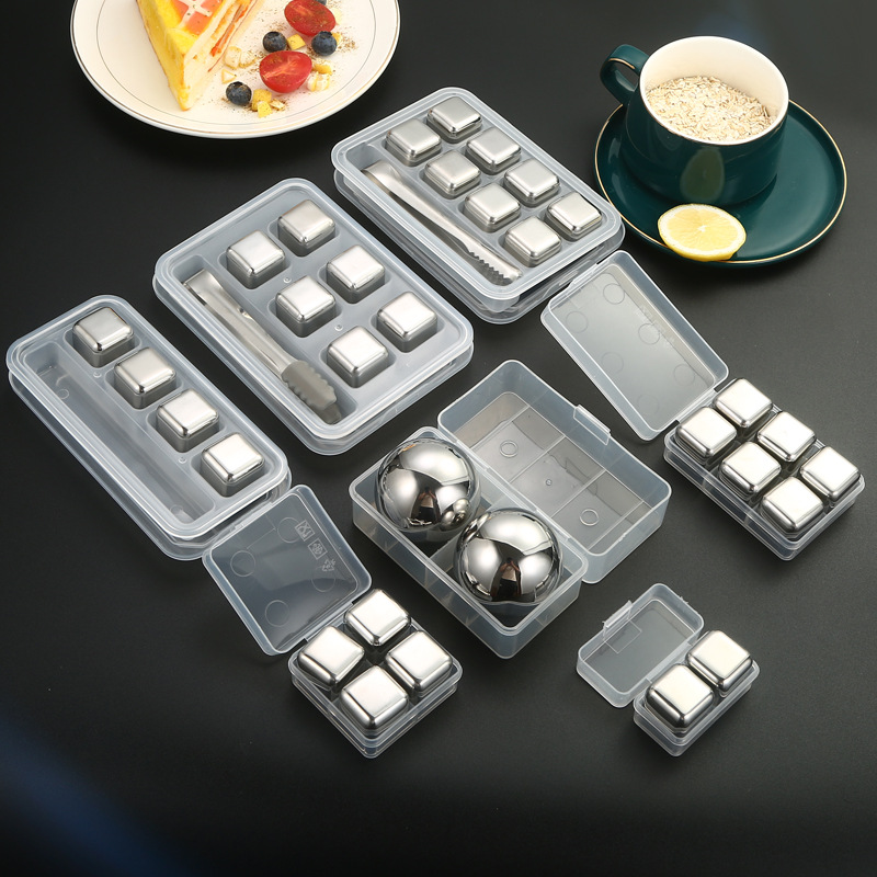 304 нержавеющая сталь кубик льда быстро замороженные круглые ледяные частицы летнее охлаждение ледяная кола виски циркулирующий лед хоккейный набор