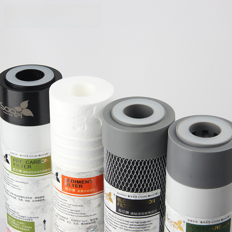 10inch Water Purifier Filter Element Pp Cotton Melt-Blown Filter Element Coconut Shell Granular Activated Carbon Compressed Carbon Sintered Carbon Rod Filter Element