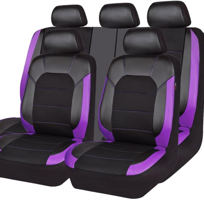 Amazon Mexico Cross-Border Foreign Trade Car Seat Cover Sandwich Stitching Leather Pu Leather European and American Style Temu