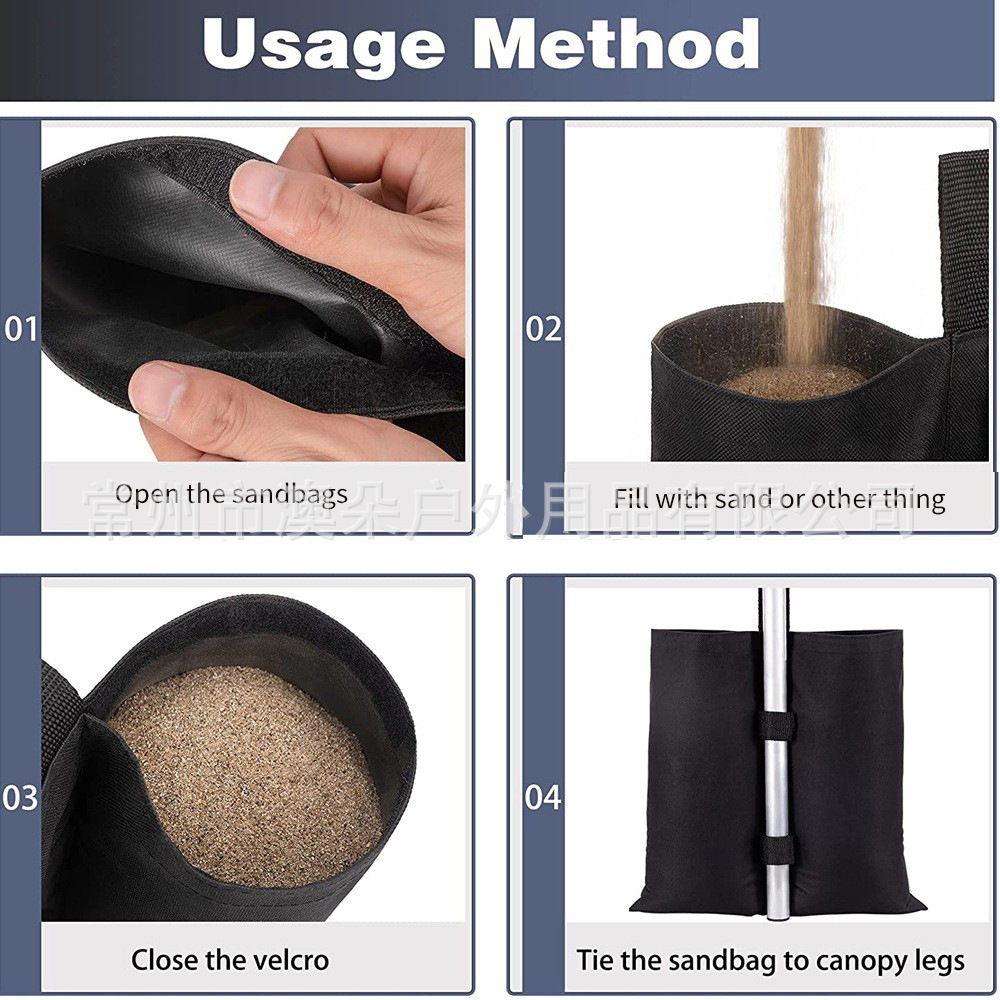 Outdoor tent fixed sandbag waterproof windproof sandbag sunshade umbrella fixed sandbag anti-back pressure counterweight bag