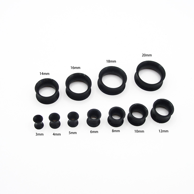 Europe and the United States best selling silicone horn puncture jewelry hip-hop trend line soft ear expander source manufacturers wholesale ears