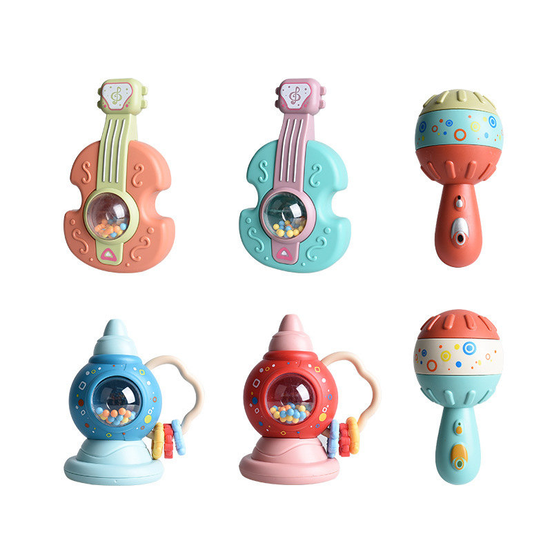 Newborn baby hand rattle bed Bell rattle sand hammer 0-6 years old baby children grip comfort toy batch