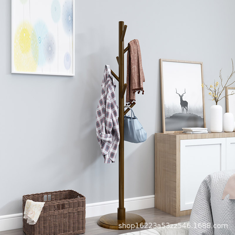 Solid wood coat rack floor bedroom living room hanger special offer household hanger simple modern storage rack
