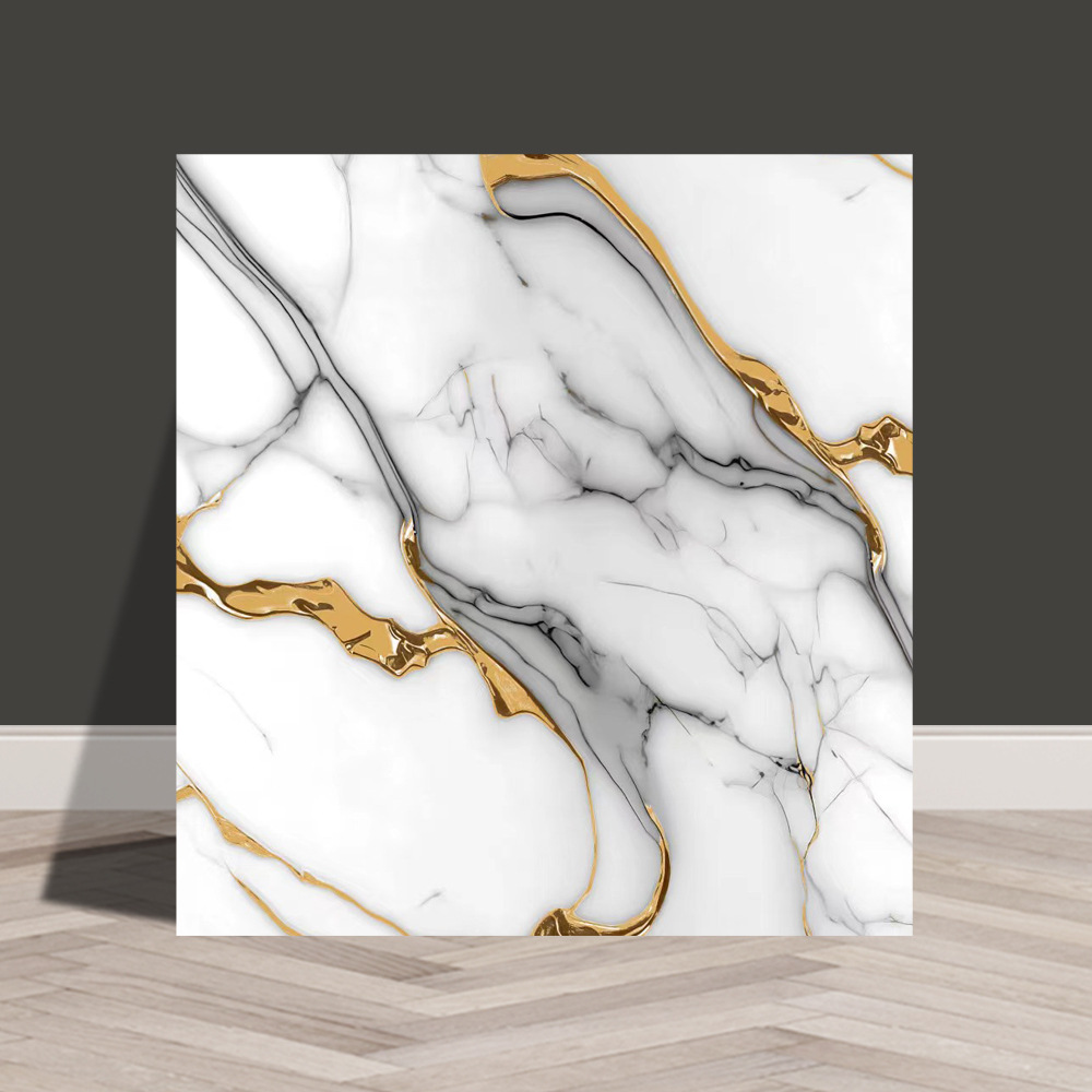 Aluminum-plastic board wallpaper self-adhesive waterproof moisture-proof wall felt board kitchen wall board imitation marble wall stickers tile stickers