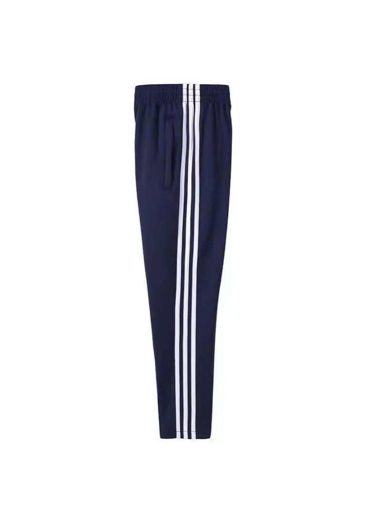 [Thin Collection] Sports Pants for Boys and Girls Pure Color Two-Bar Three-Bar Girls Navy Blue Primary School Uniform Pants