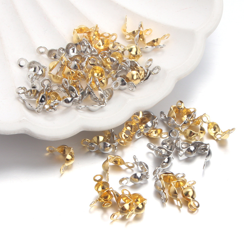 Electroplated Iron Buckle Pearl Necklace Finishing Buckle Bead Buckle Bracelet Jewelry Connecting Buckle DIY Handmade Essential Materials