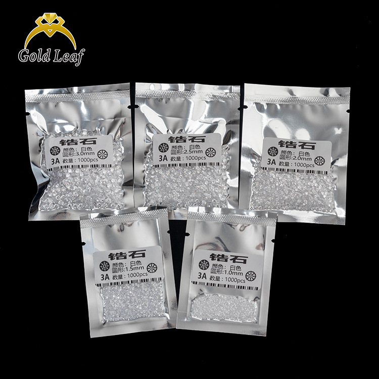 0.6 ~ 15mm 3 A5A round white zircon bare stone wholesale factory direct cubic zirconia CZ gem