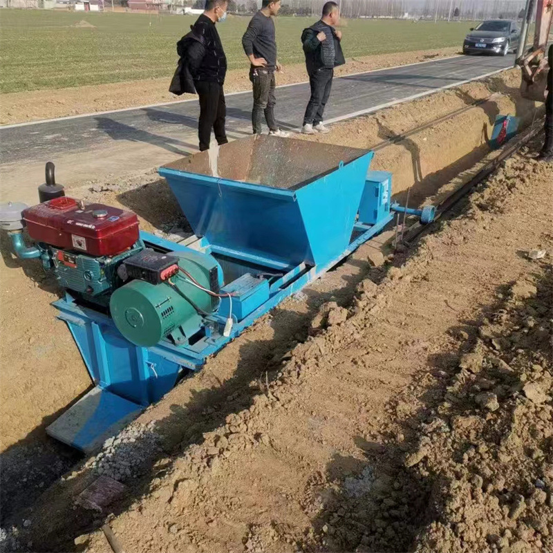 Trapezoidal Rectangular U-Shaped Water Channel Forming Machine One-Time Forming Channel Slip Molding Machine Automatic Walking Drainage Channel Forming Machine