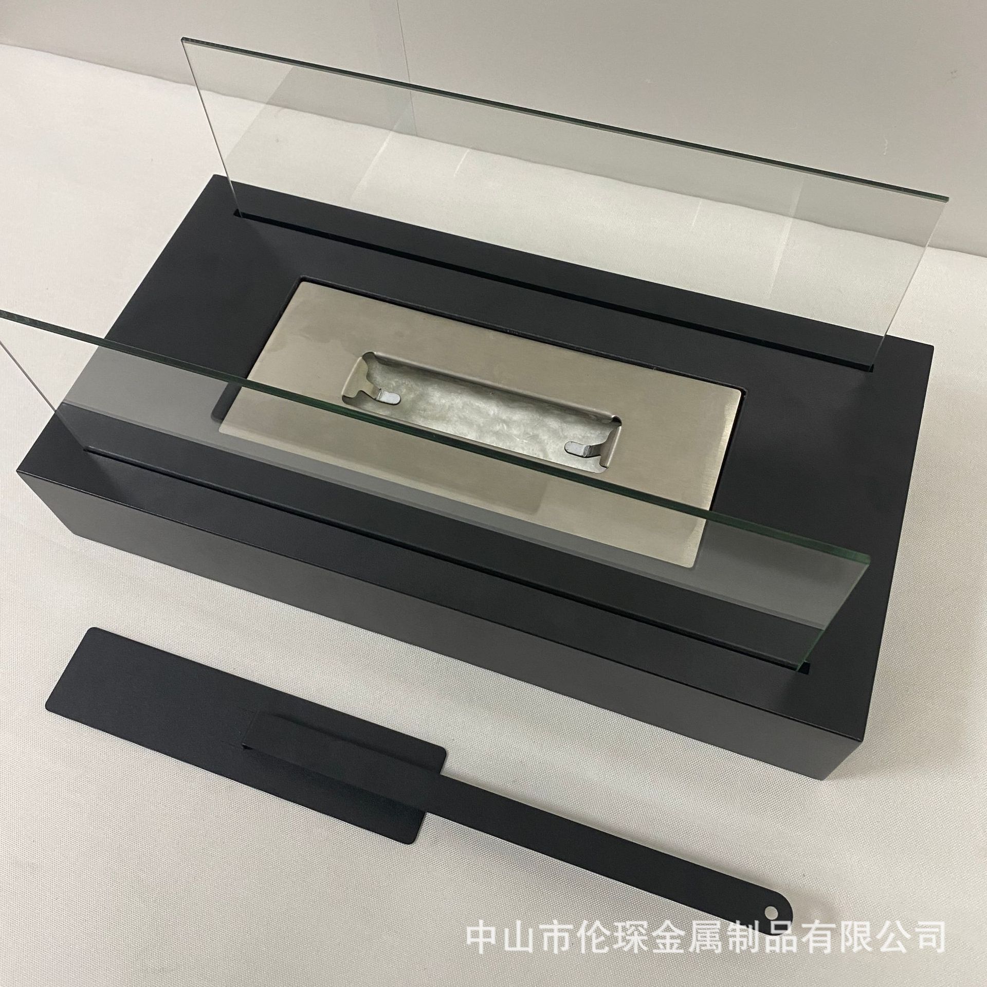 Cross-border Rectangular Desktop Alcohol Fireplace Outdoor Portable Real Fireplace Light Heater Modern Decorative Atmosphere Light