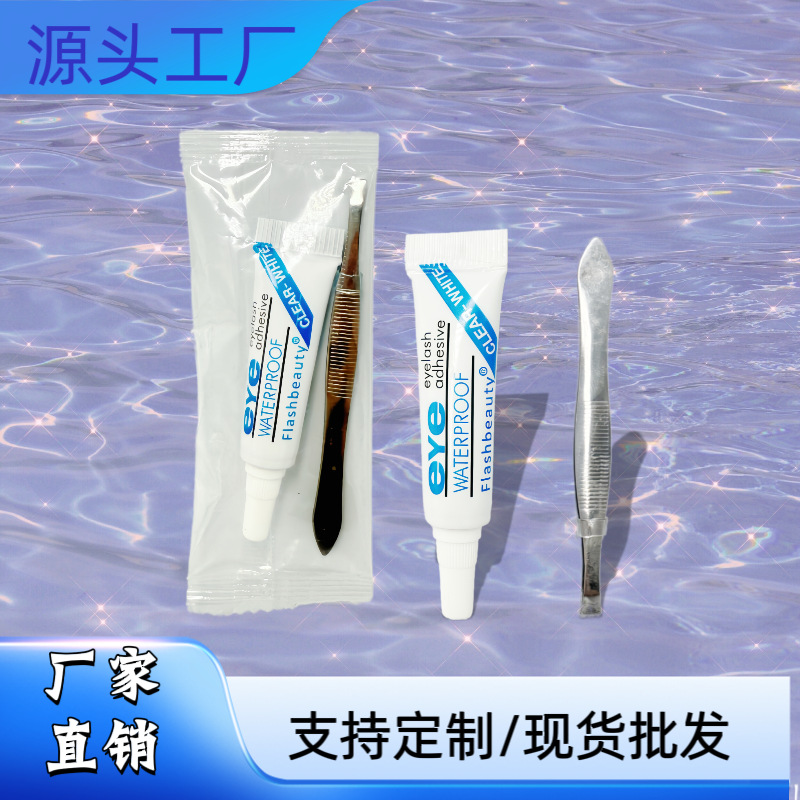 Клей для накладных ресниц 4g с подарочными пинцетами, мягкий и не раздражающий, для самостоятельного наращивания, быстро сохнущий, набор инструментов для глаз