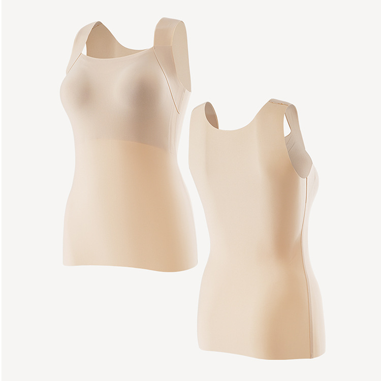 Autumn and Winter Traceless Warm Muscle Base Clothes Lila Skin Beauty Clothes Two-in-One Base Swan Collar Anti-Static Warm Vest for Women