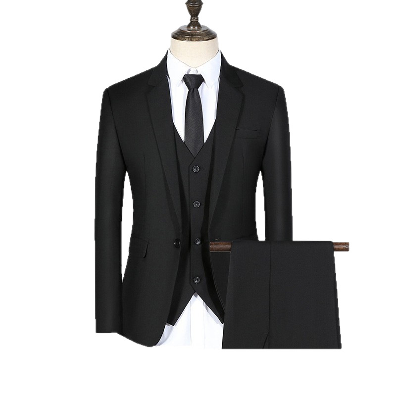 Popular Men's Suit Three-Piece Set, Fashionable Casual Suit for Men, Work Attire, College Student Group Uniform, Wedding