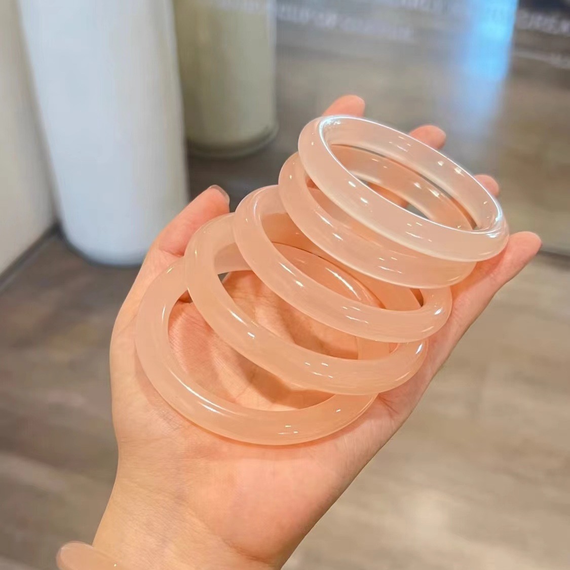 Оптовая продажа браслета из натурального афганского нефрита, браслет из грейпфрутового порошка для женщин, ледяное кольцо