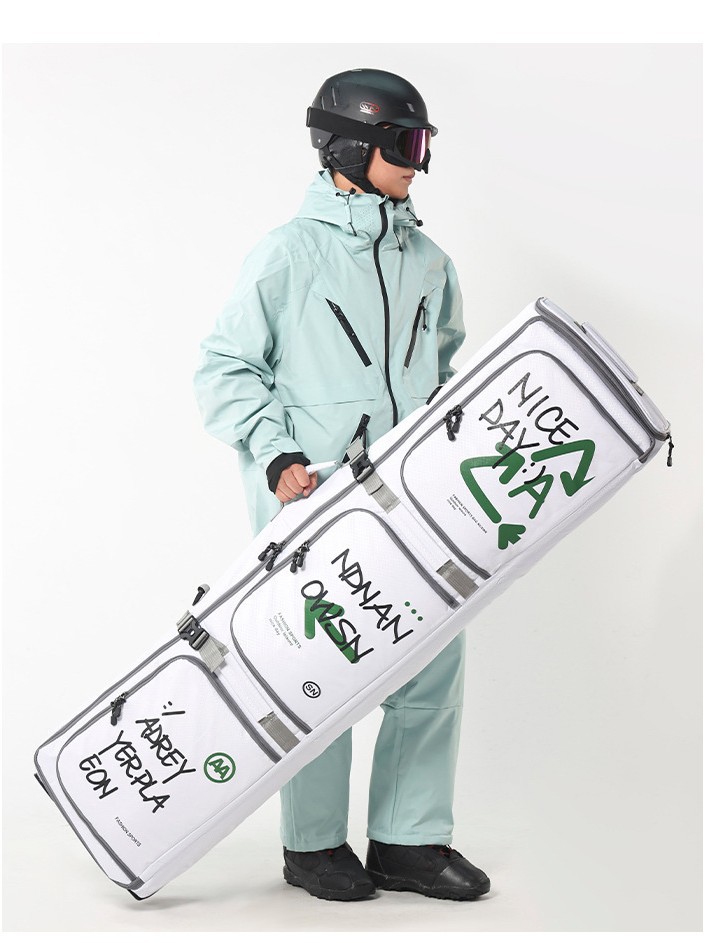 New Waterproof Ski Bag, Single Board Bag, Double Board Bag with Wheels, Three Compartments, Dry and Wet Separation, Large Capacity, Can Be Checked