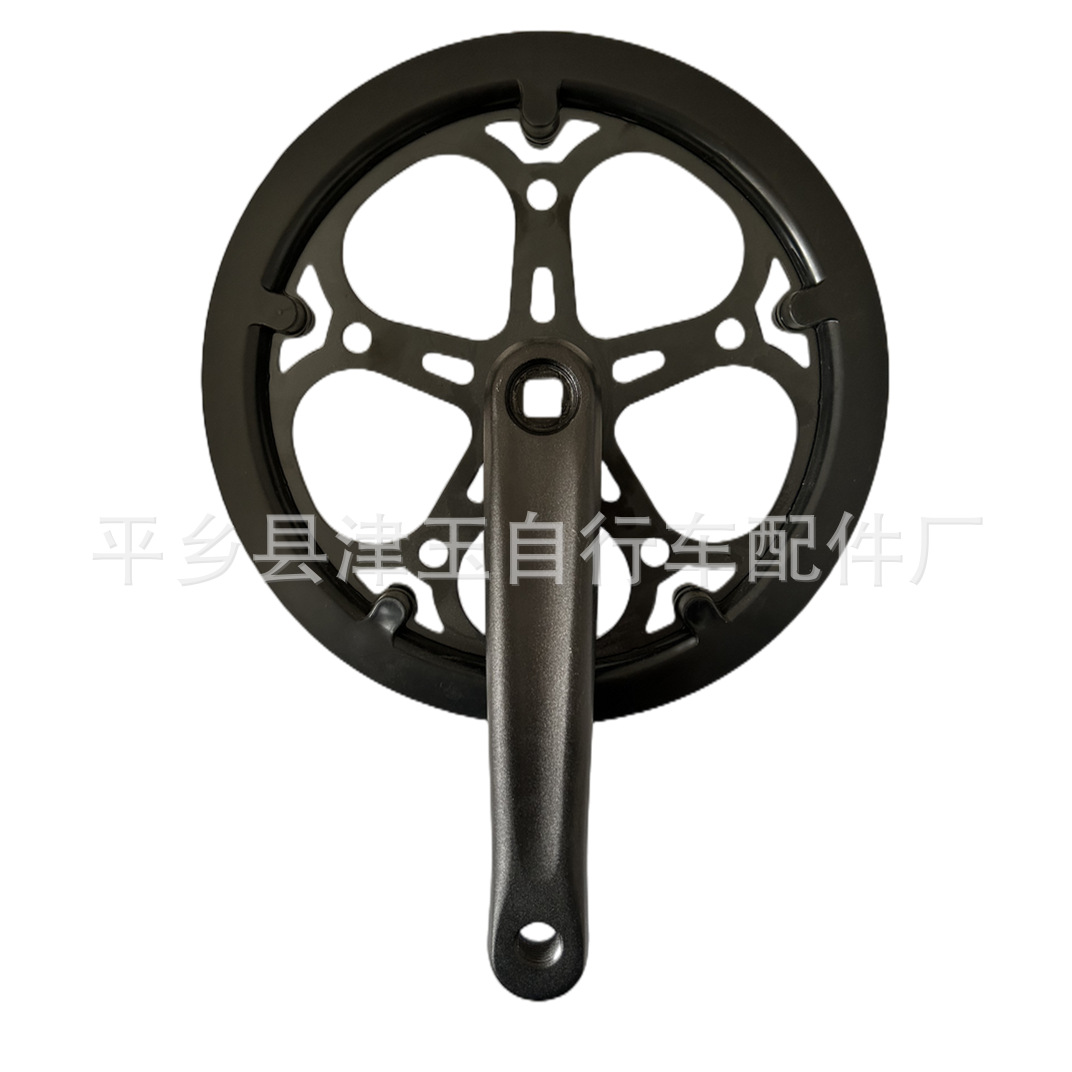 Square aluminum roulette for driving aluminum alloy crank bicycle accessories roulette 52 teeth folding bicycle sprocket