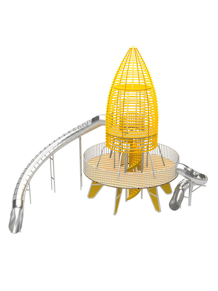 Non-Standard Large Stainless Steel Slide Outdoor Combination Slide Custom Theme Real Estate Community Park Scenic Spot Slide Factory