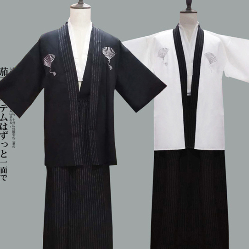 Japanese kimono men's formal wear Japanese cuisine clothing traditional costume playing samurai uniform stage performance clothing wholesale