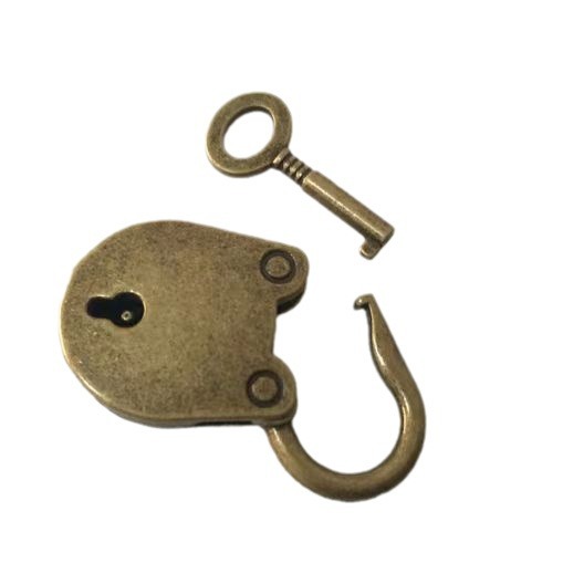 Chinese style antique luggage small padlock retro cute notebook key bronze luggage lock