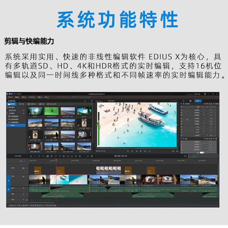 Saitianying STY/HY-288T Non-linear Editing System Video Clipping Film and Television Late Image Rendering Special Effects