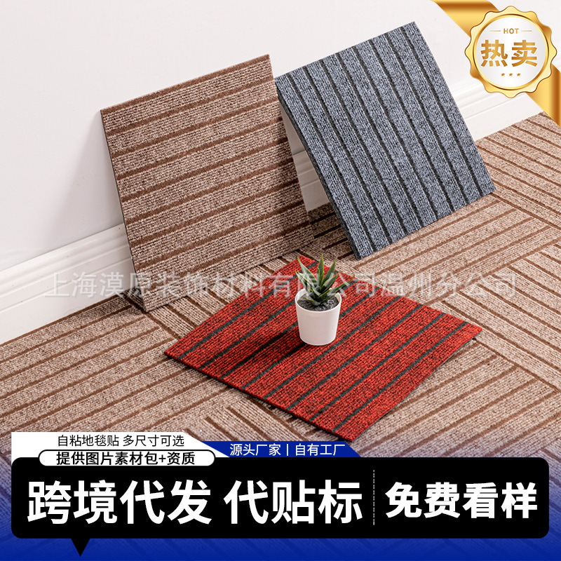 Cross-Border Self-Adhesive Splicing Carpet 30Cmx30Cm Household Carpet Cat Claw Board Commercial Carpet Living Room Bedroom Drop Shipping
