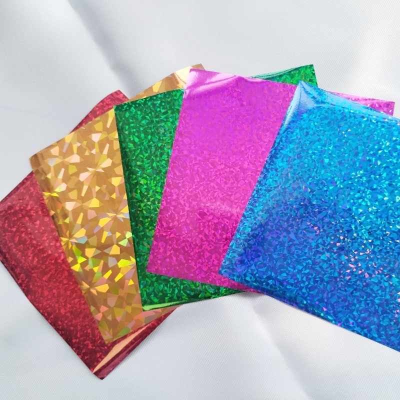 Cross-border Popular Korean Kidsren's Stickers Transfer Paper Colorful Laser Transfer Nail Art Stickers Hot Stamping Paper Wholesale