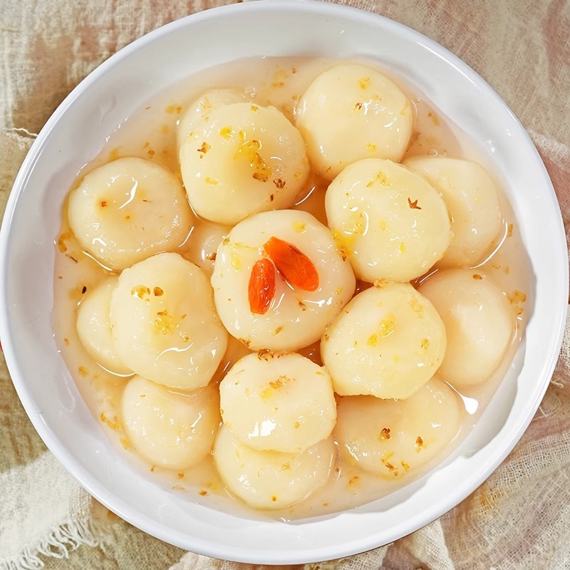 Osmanthus, Water Chestnuts, Osmanthus, Water Chestnuts, Canned Fruits, Cantonese Cold Dishes, Desserts, Ready-To-Eat Sugar Water, Hotel Clubs