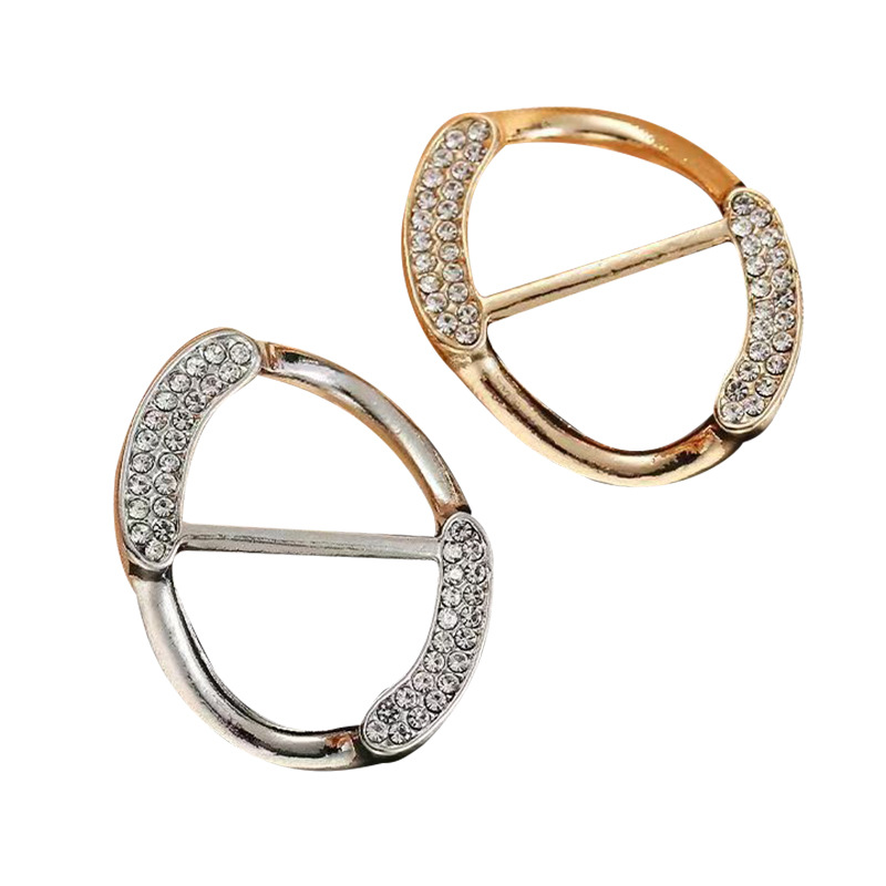 Corner Buckle Knot Buckle T-shirt Decorative Buckle Shirt Hem Fixing Buckle All-match High-grade Pearl Diamond Silk Towel Buckle