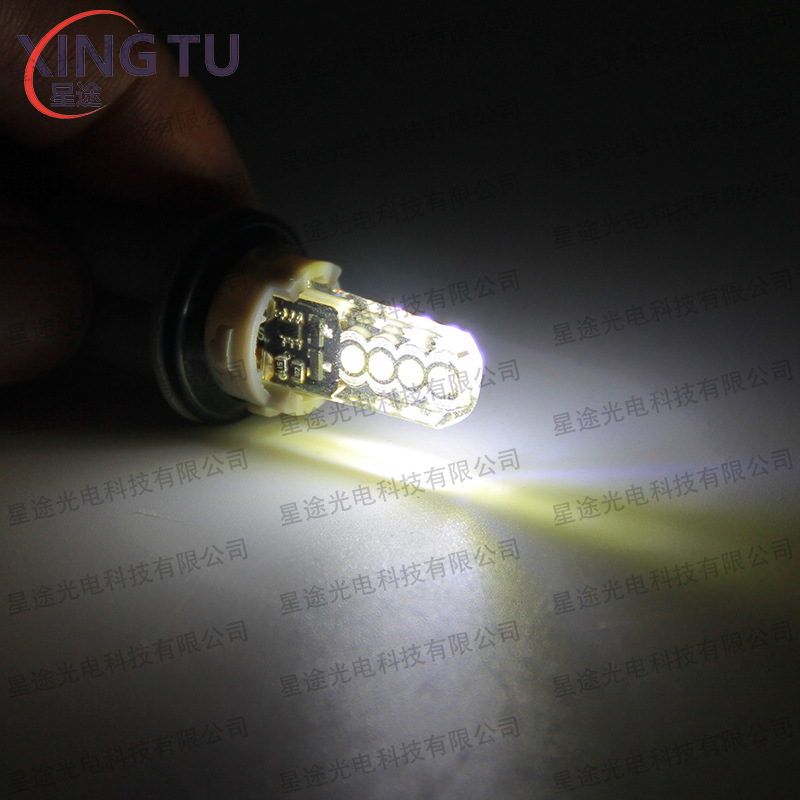 Car led width indicator light flowing water burst flash T10 COB 8SMD silicone small light motorcycle profile light driving light