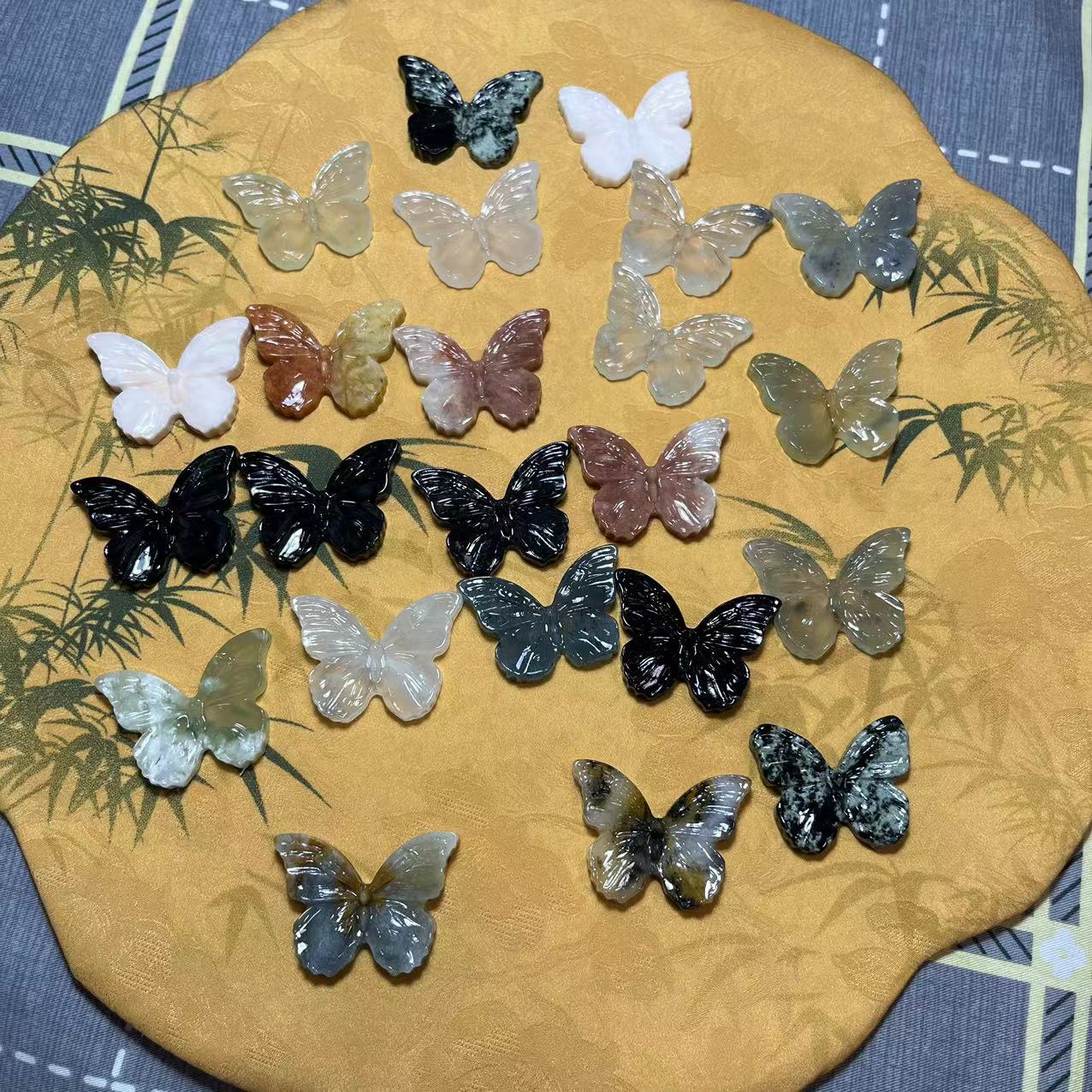 Подвеска-бабочка из натурального нефрита Xiuyu, цепочка-свитер, оптовая ювелирная продукция