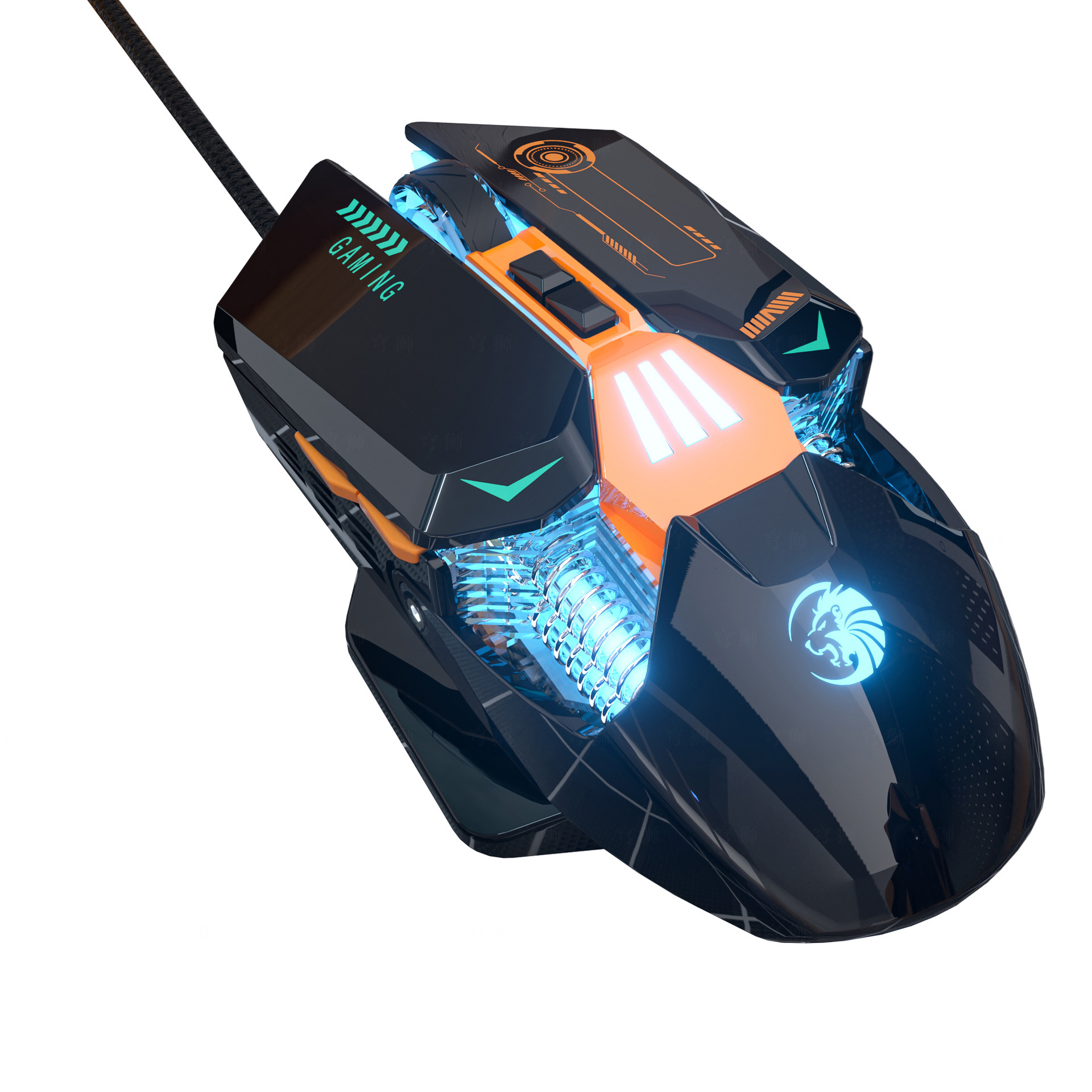 skylion C6 Dome Lion Mecha Mouse Hardware Macro Electric Competition Game Chicken Eating Mechanical Programming Cross-border