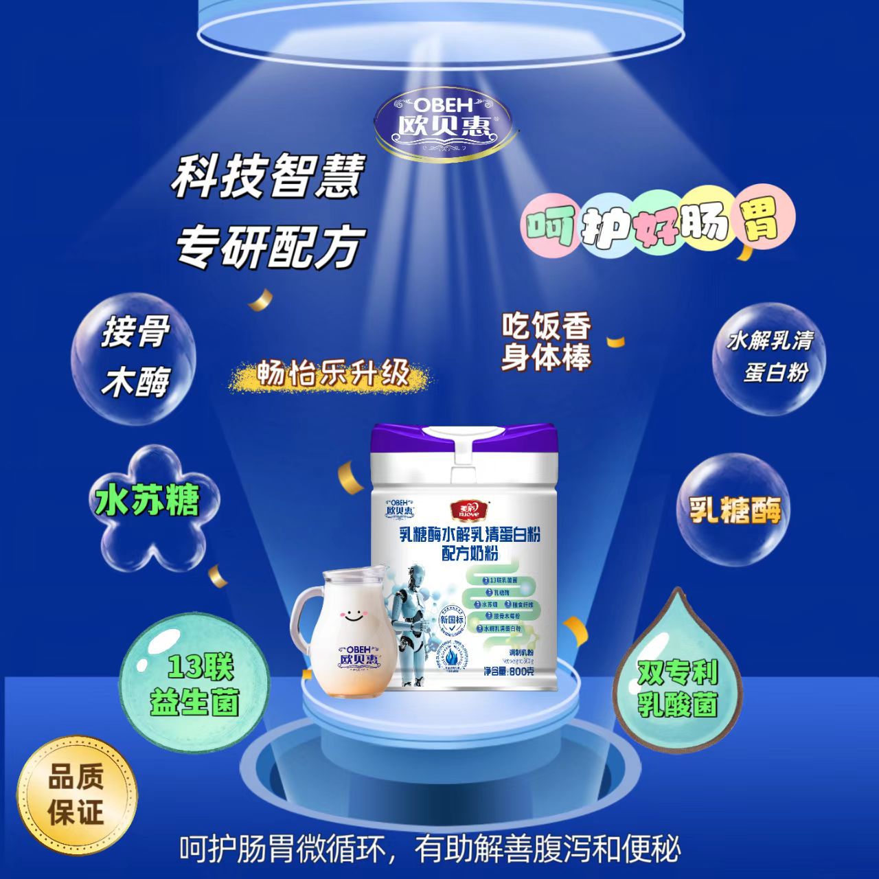 Meilu Obeihui Lactase Hydrolyzed Whey Protein Powder Formula Milk Powder Lactobacillus