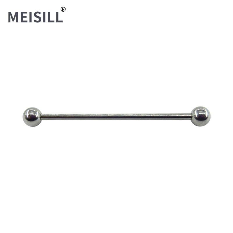 Meier нержавеющие стальные пирсинги для языка, прямой стержень, пирсинг для ушей, кросс-бордерные украшения для пирсинга