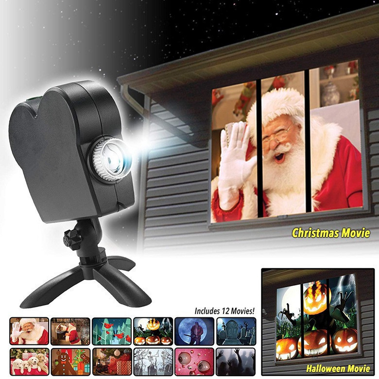 Halloween Christmas projector window projector projector lamp Halloween lamp home HD cross-border