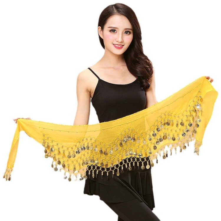 Indian Dance Table Performance Clothes Waist Chain New Belly Dance Waist Chain Practice Clothes 128 Phnom Penh Hanging Coin Waist Chain